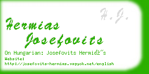 hermias josefovits business card